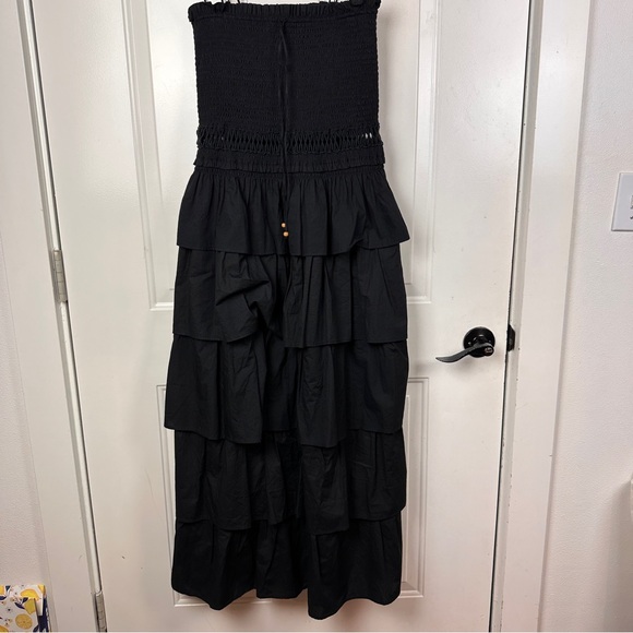 Free People Black tiered maxi dress Medium - Picture 3 of 10